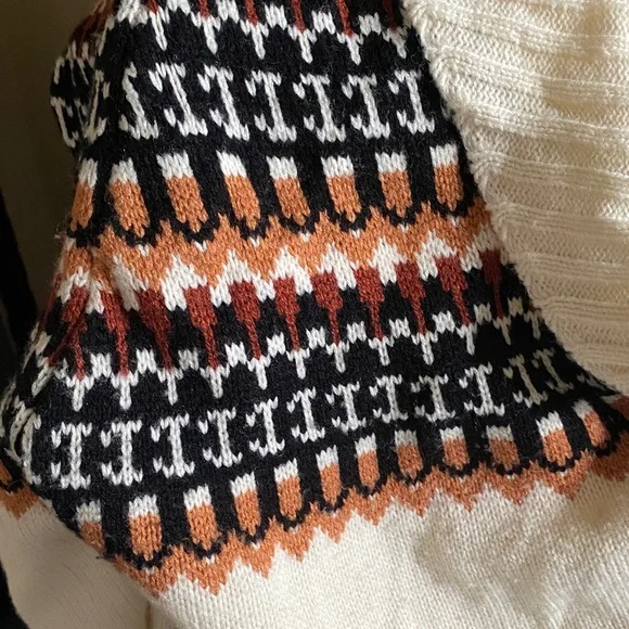 Bloomchic Cream and Black Patterned Women's Cardigan - Picture 4 of 4